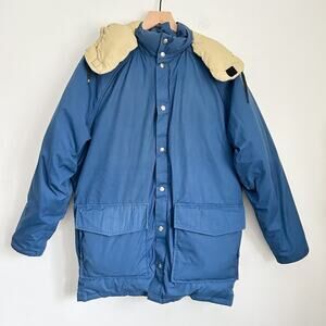 Woolrich Vintage Down Puffer Coat Blue Size M